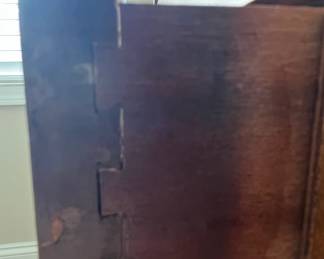 Vintage Oak Arts and Crafts Style Display Cabinet with Drawers