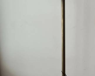 Vintage Brass Swing Arm Floor Lamp with Marble Accent