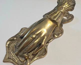 Brass Hand Form Door Knocker