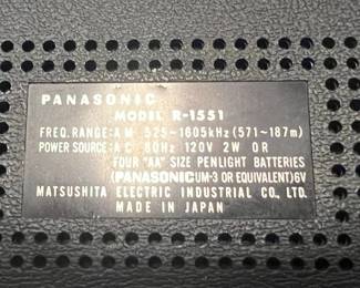 Panasonic RF Portable AM or FM Radio