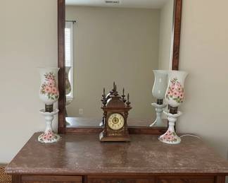 Victorian Eastlake Style Walnut Dresser with Marble Top
