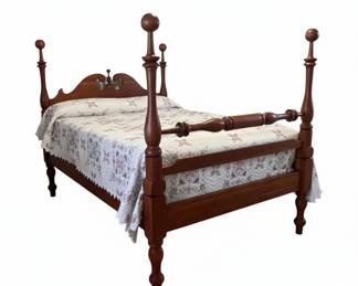 McMahan Furniture Company Campbellsville, Ky Cherry Cannonball Full Size Bed