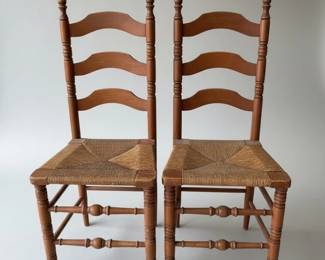 Ladder Back Rush Seat Chairs