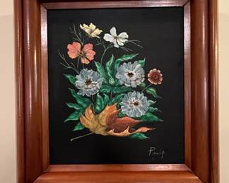 Folk Art Floral Still Life Painting