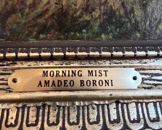 Amadeo Boroni "Morning Mist" Landscape Painting