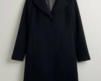 Anne Klein Women's Black Wool Blend Coat