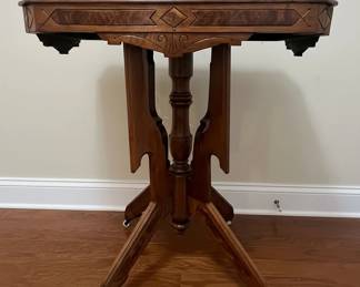 Eastlake Victorian Style Walnut Parlor Table