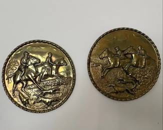 Set of Hunting Scene Plaques