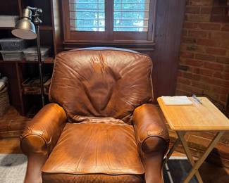 Pair of gorgeous leather club chairs  