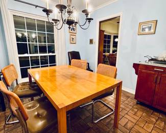 Rattan Side Accent Chairs with Chrome Legs, Upholstered Living Room or Kitchen Chairs