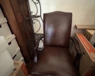 Pair if leather chairs 