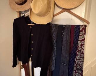 Ties, belts, hats 