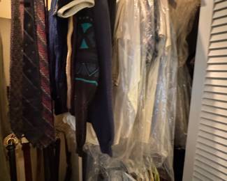 Closet of nice clothing 