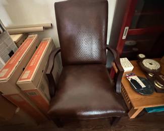 Pair of leather chairs 