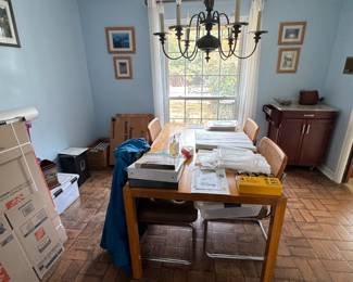 Breakfast table and chairs 
Please excuse our moving boxes 