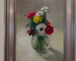 Still Life of Flowers in a Glass Vase