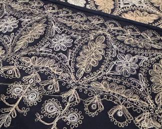 Embroidered Tablecloth with Paisley and Floral Motifs second image