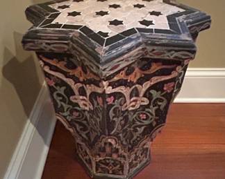 Syrian MotherofPearl Inlaid Octagonal Side Table