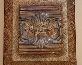 Green Man Ceramic Tile Wall Art
