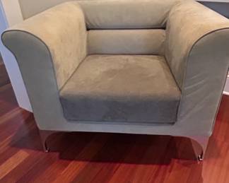 Restoration Hardware Shelter Arm Leather Club Chair