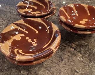 Slip Decorated Redware Pie Plates