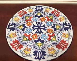 Beaded Handle Serving Set, Decorative Trivet, Pottery Barn Napkins, Wooden Chopsticks, Lacquered Chopsticks, and Fabric Coasters second image