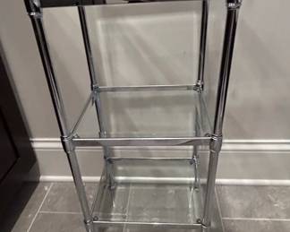 Organize It All Glacier Chrome Tier Etagere