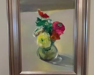 Impressionistic Floral Still Life Oil Painting