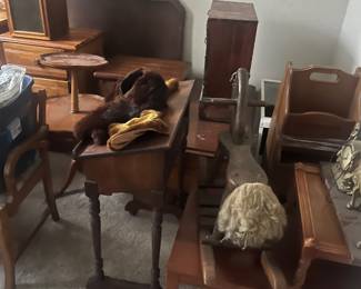 Wooden rocking horse