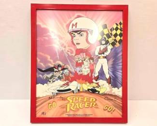 2168  1 Framed Speed Racer Picture 