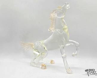 1912  Hand Blown Italian Glass Murano Horse Sculpture 