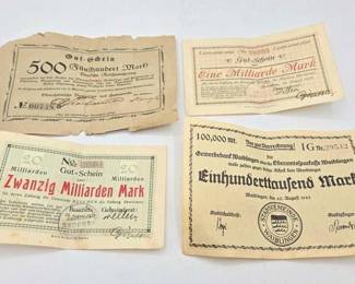 1702  German Hyperinflation Banknotes 
