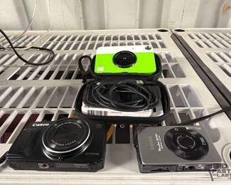 8040  2 Canon Digital Cameras and Kodak Printomatic with Case 
