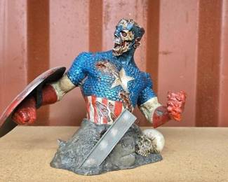 6060  Marvel Zombies Colonel America Bust Figurine 