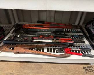 8036  8 Bolt Cutters and 2 Pry Bars 