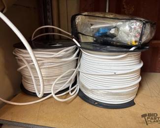 6008  Two Spools Of Coax Wire And Accessories 