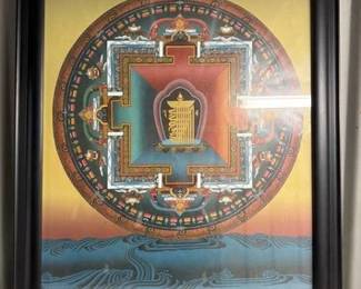 8518  Framed Indra Bahadur Lama Home of Peace Print 