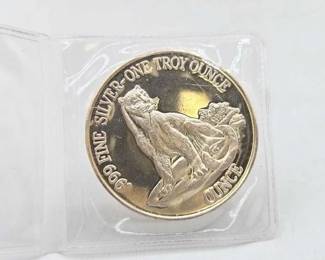 1250  1982 One Troy Ounce .999 Fine Silver Round 