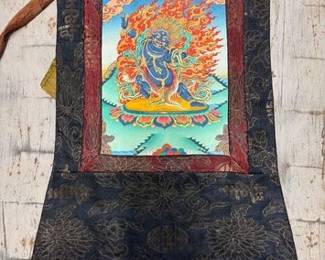 8536  Vajrapani Thangka Hanging Scroll 