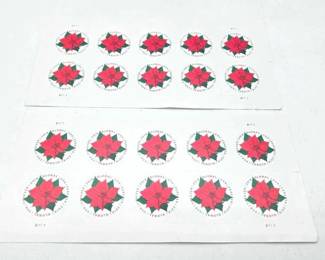 1902  2018 Global Poinsettia USPS Forever Stamps 