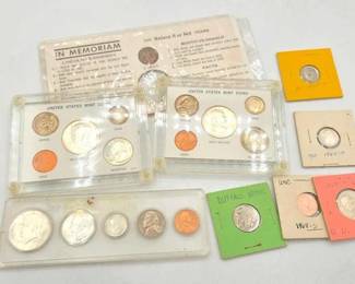 1518  U.S. Mint Coins, Buffalo Nickel, 1965 Quarter  More 