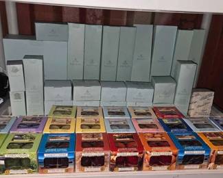 6166  Assorted Candles and Crystal Perfume Bottle 