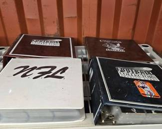 6512  4 Football Trading Card Binders 
