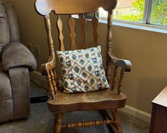 Vintage solid wood recliner