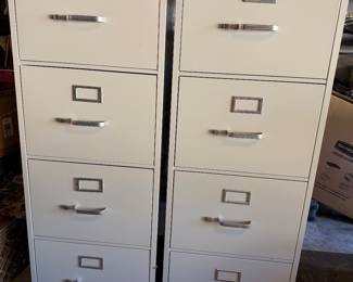 White Metal Hon 4 Drawer File Cabinet