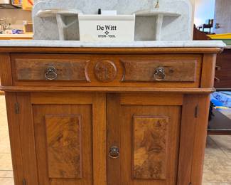 Antique Victorian era marble top washstand