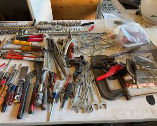 Assortment of hand tools mostly craftsman brand 