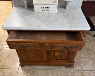 Antique Victorian era marble top washstand
