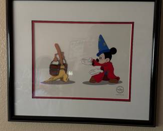 Rare Disney fantasia Mickey Mouse sorcerers apprentice & broom limited to 5000