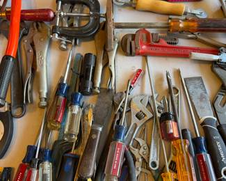 Assortment of hand tools mostly craftsman brand 